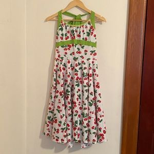 Pinup Couture PUG Vintage Retro Cherry Halter Dress Size XL